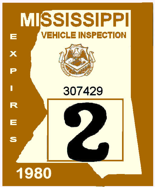 (image for) 1980 Mississippi Inspection sticker
